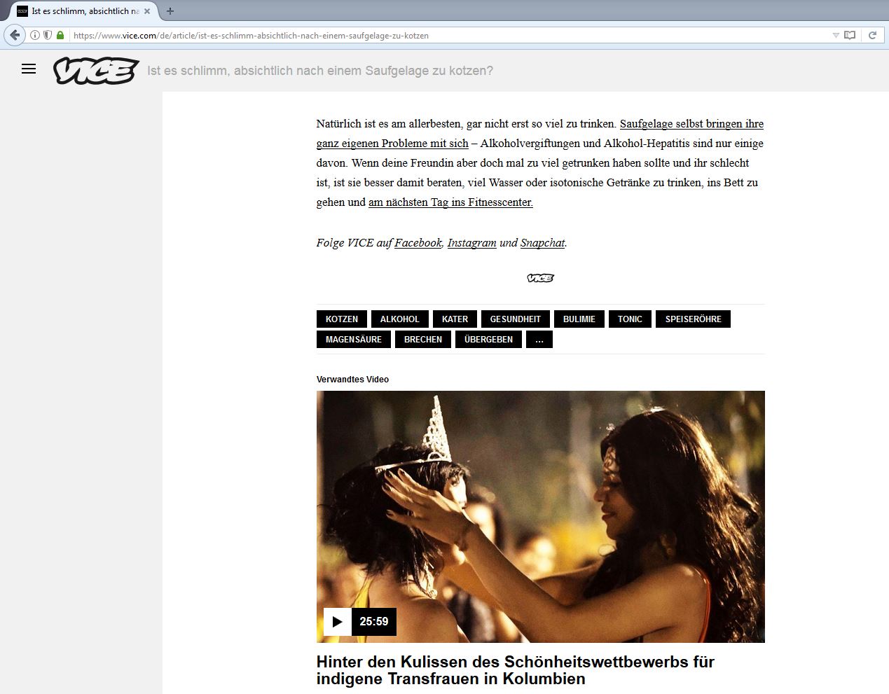 © Screenshot von Vice Screenshot von Vice